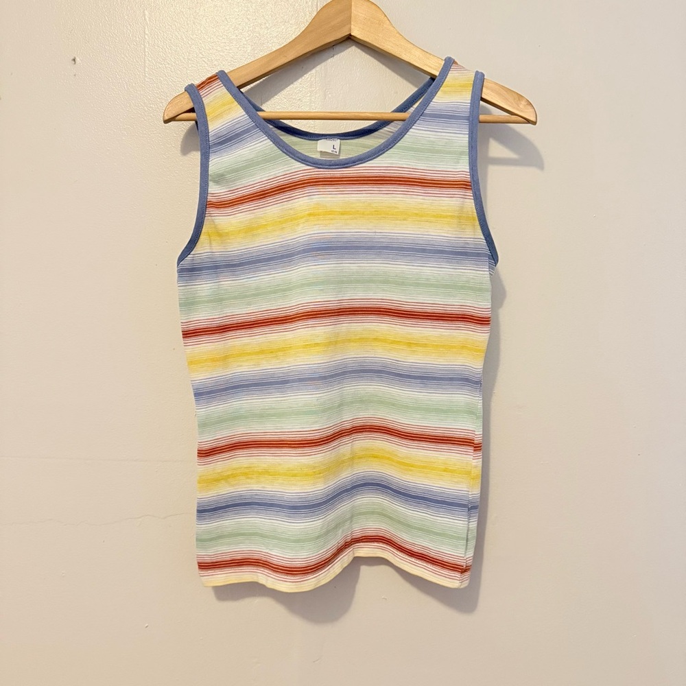 Striped Multicolor Sleeveless Top